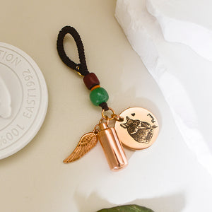 Pet Custom Keychain Hair Ashes Storage Souvenir