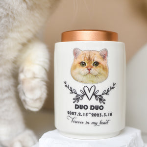 Pet commemorative ceramic urn
